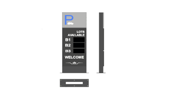 Uniview PKS3303-RG – Triple-Level Parking Availability Information Screen
